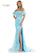 Prom Dresses Long Off Shoulder Glitter Mesh Prom Dress Turquoise