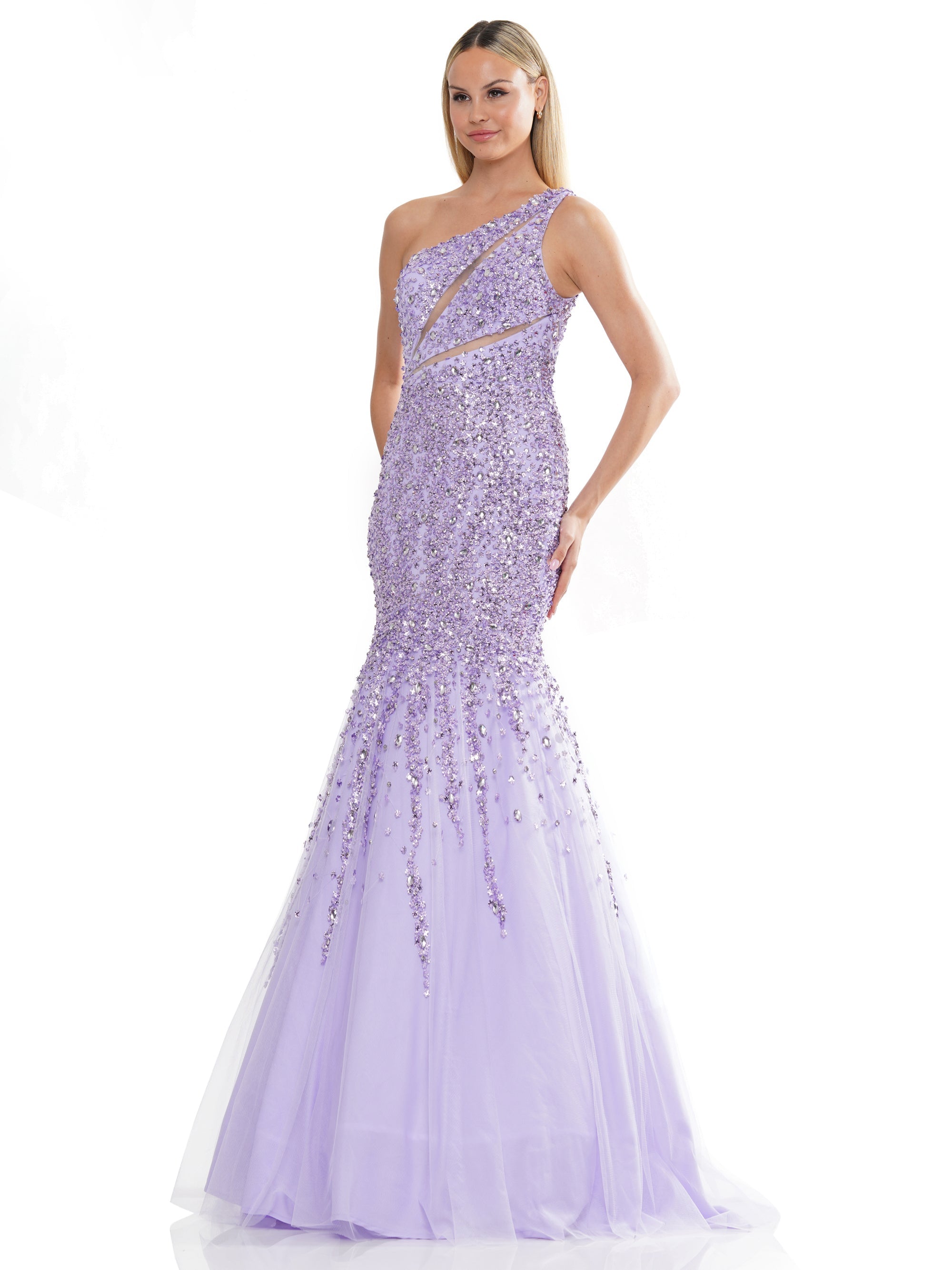 Prom Dresses Long One Shoulder Mermaid Prom Dress Lilac