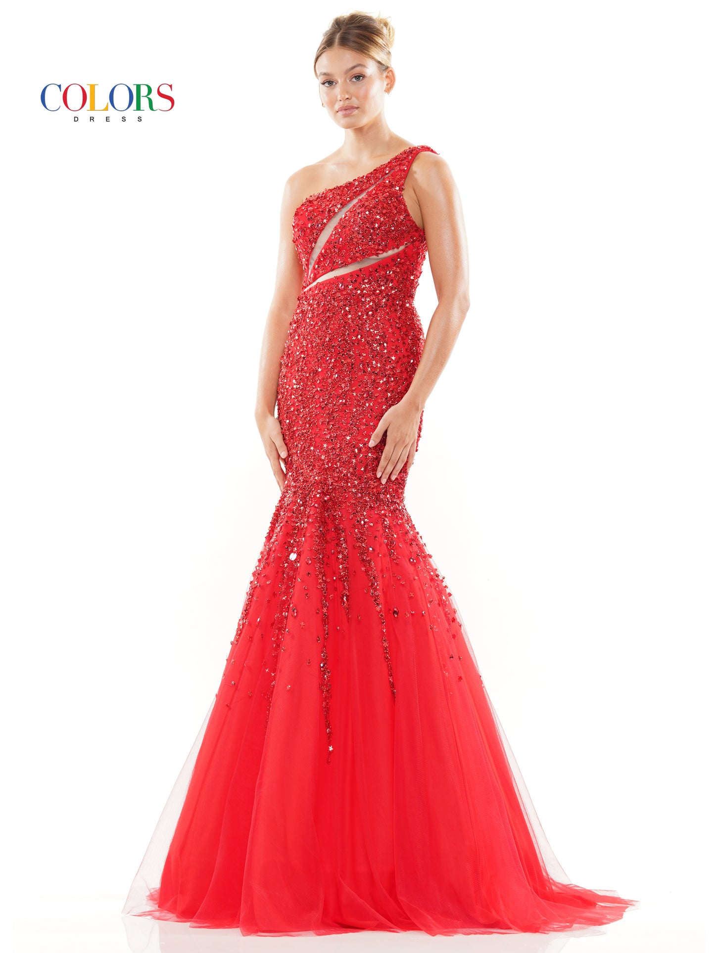 Prom Dresses Long One Shoulder Mermaid Prom Dress Red
