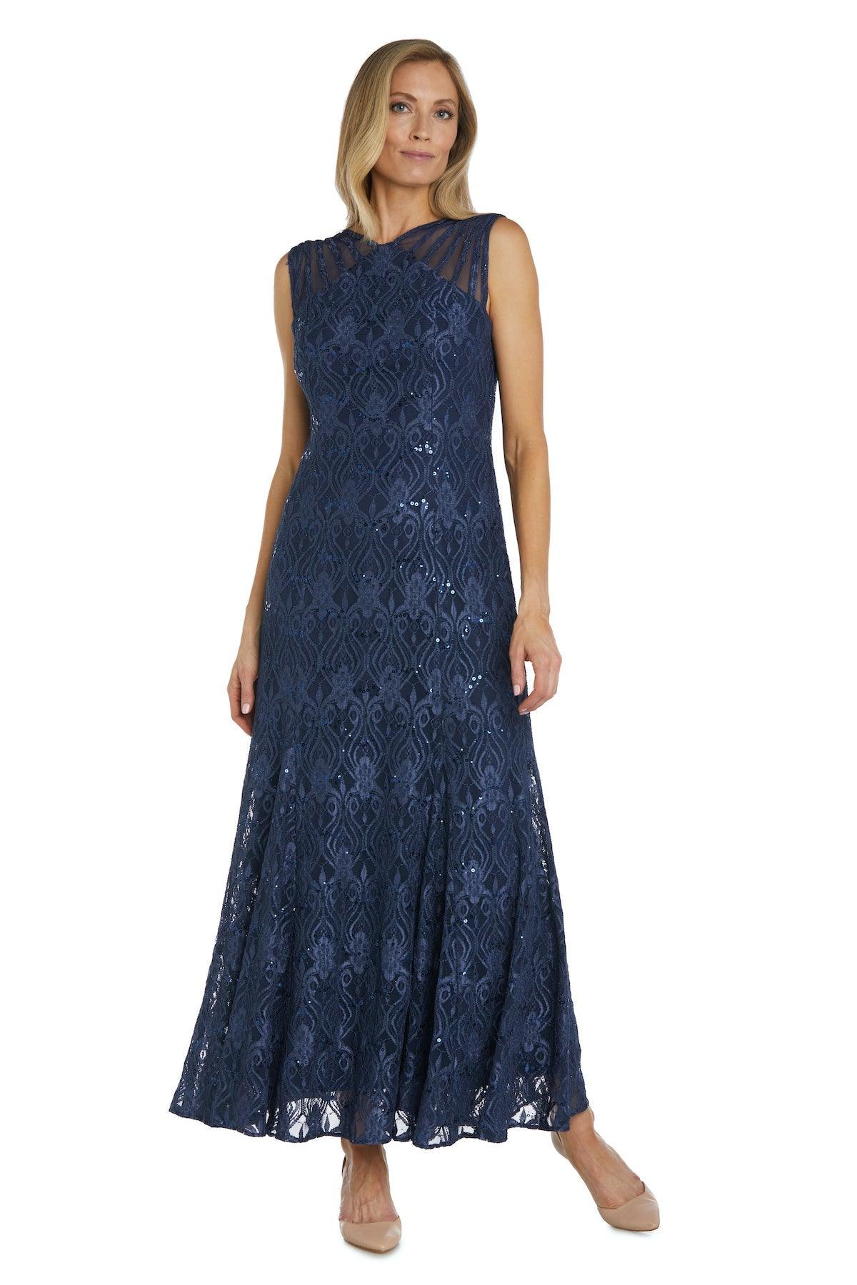 R&M Richards 3198P Long Formal Petite Lace Dress Sale