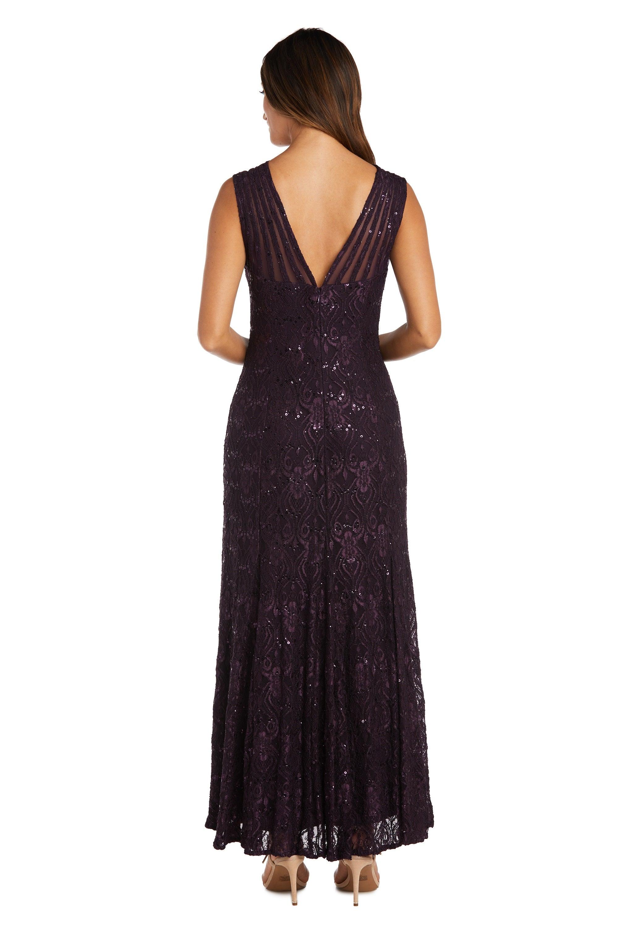 Long Petite Dress Formal Lace R&M Richards 3198P