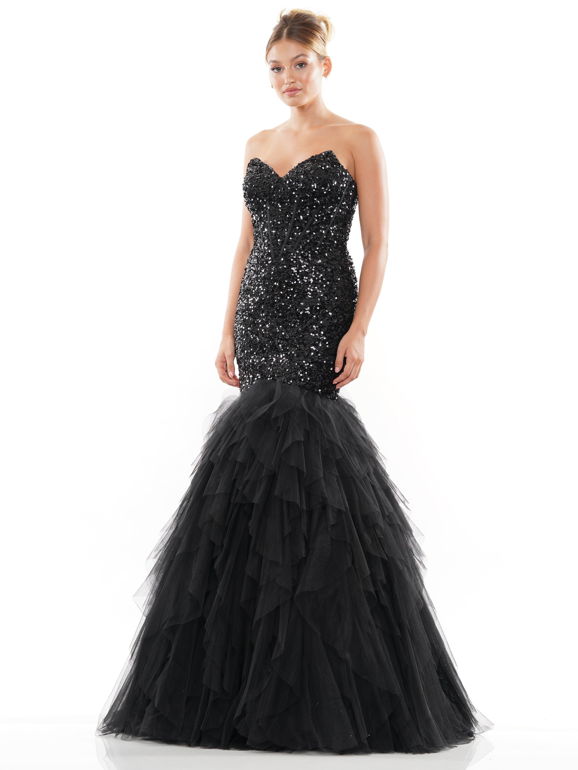 Prom Dresses Long Strapless Formal Mermaid Prom Dress Black