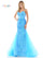 Prom Dresses Long Formal Glitter Mesh Mermaid Prom Dress Turquoise