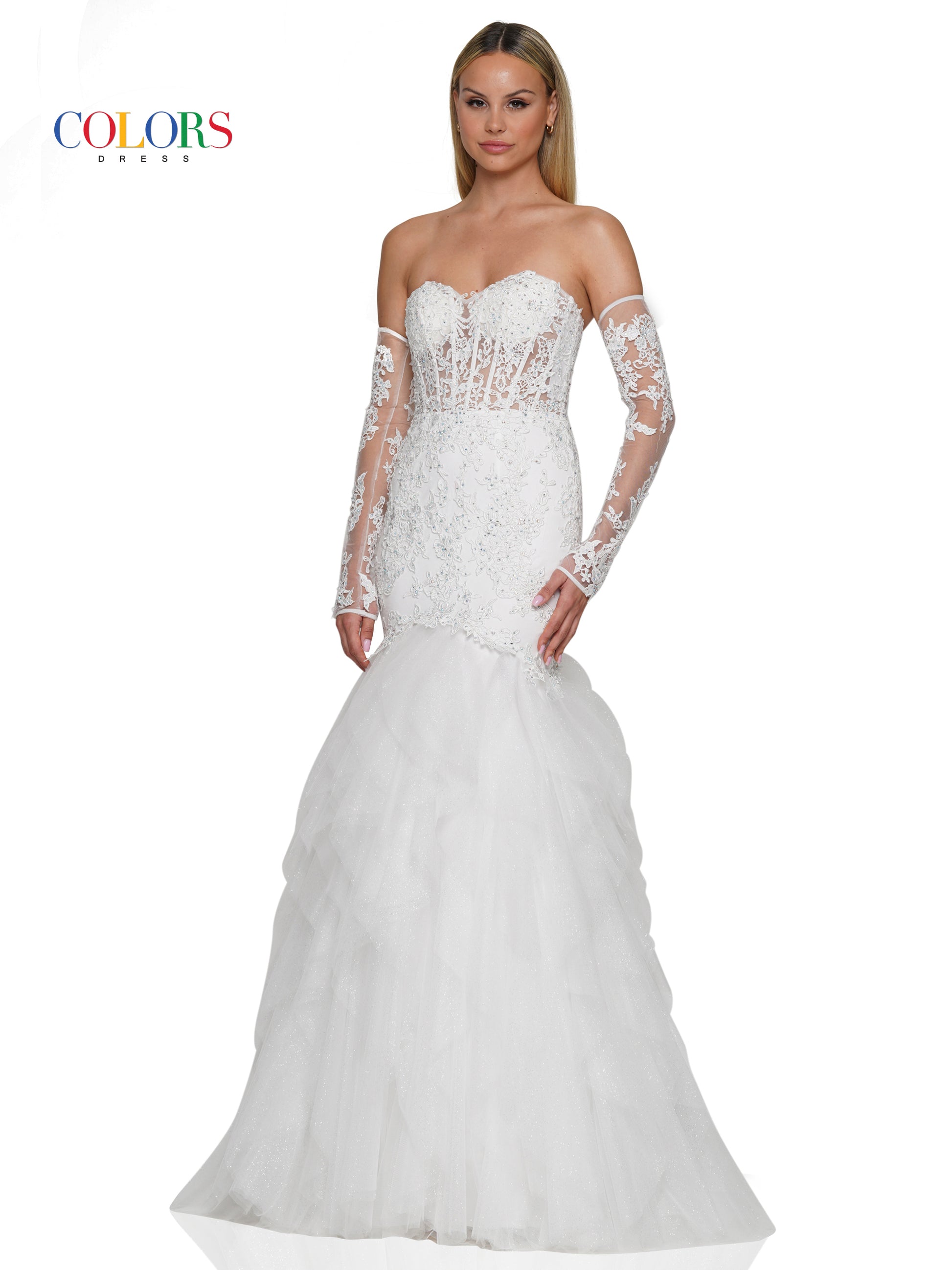 Colors 3204 Long Formal Mermaid Prom Dress