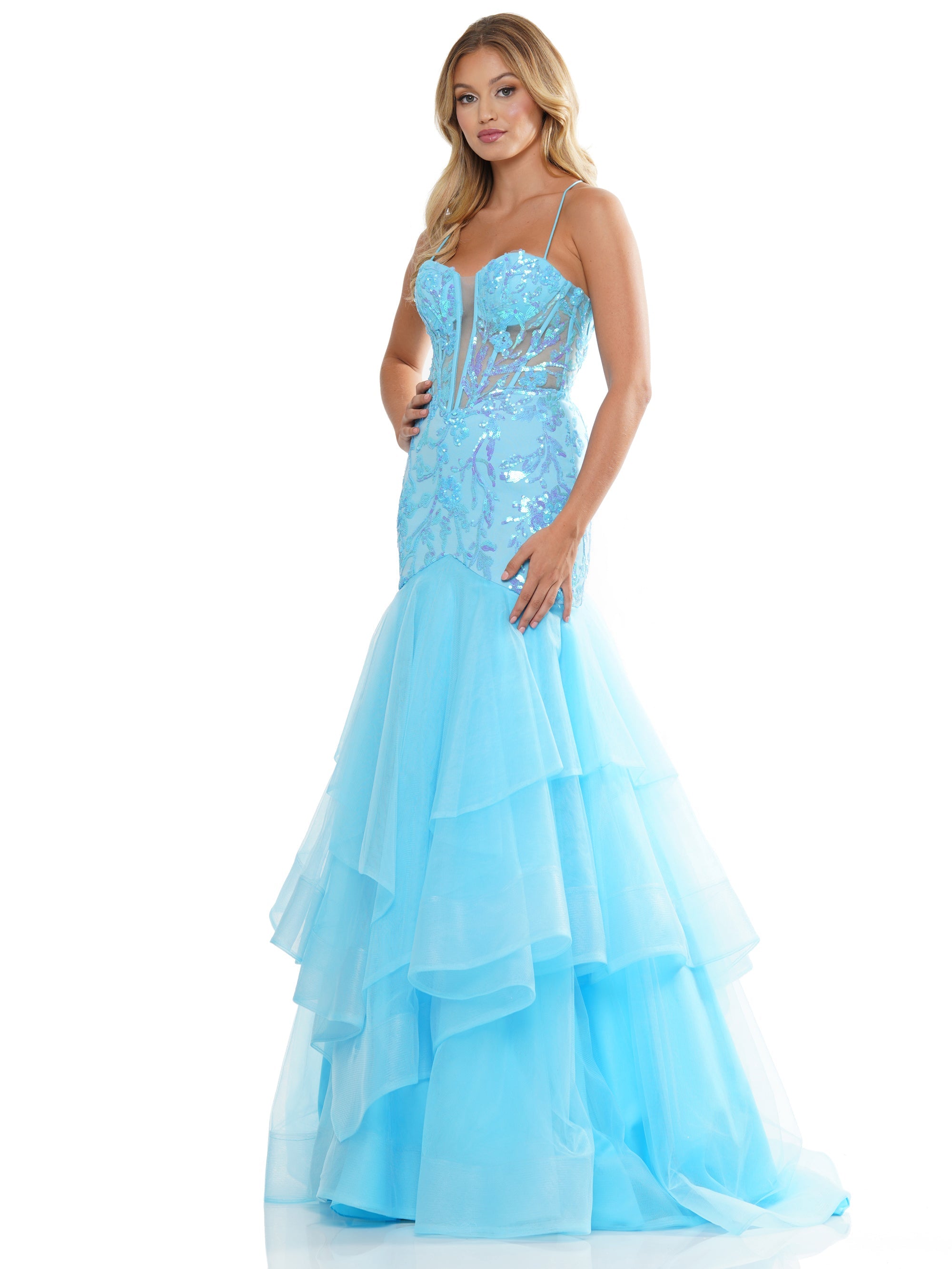 Prom Dresses Prom Long Spaghetti Strap Mermaid Formal Dress Turquoise