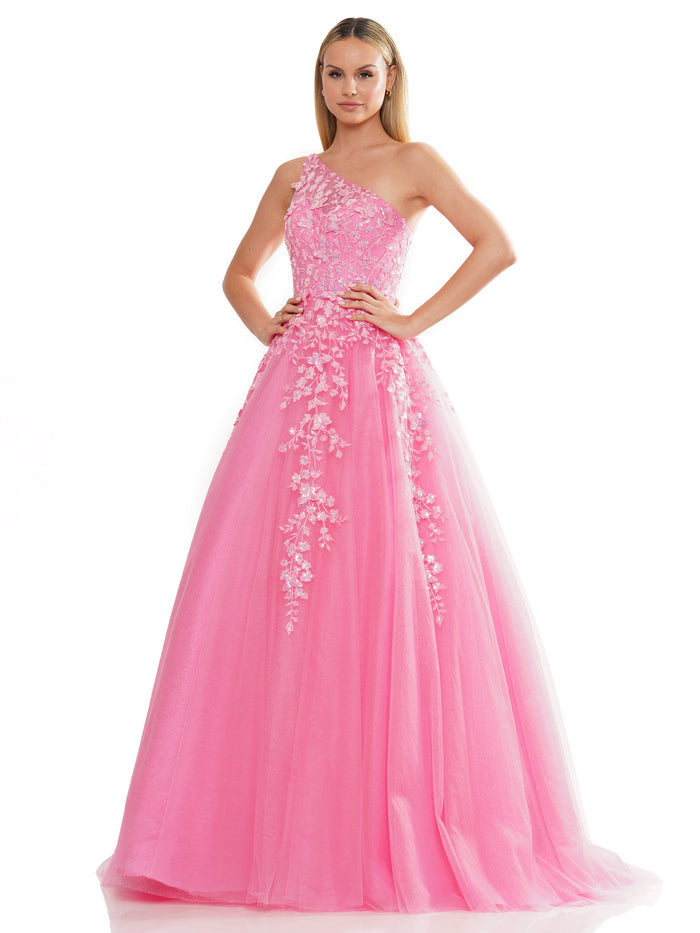 Prom Dresses Prom Long One Shoulder Ball Gown Pink