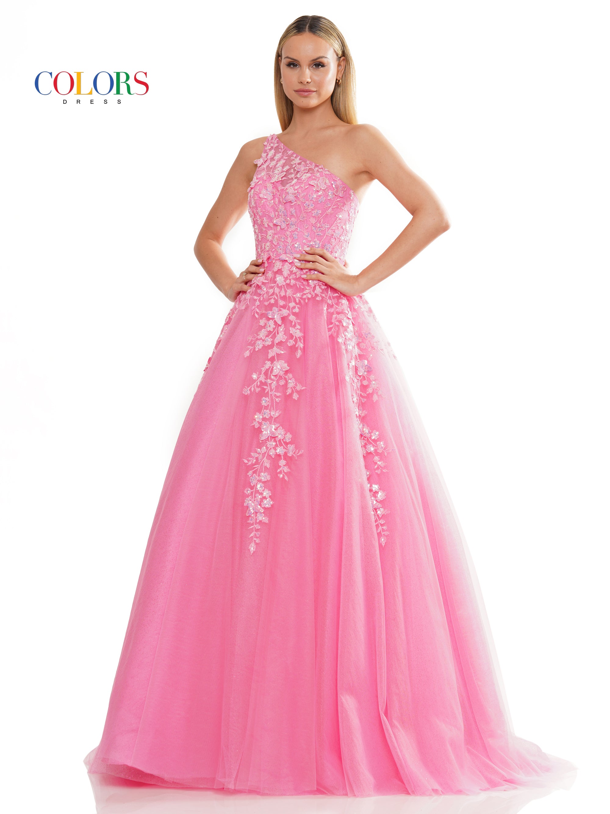 Prom Dresses Prom Long One Shoulder Ball Gown Pink