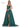 Prom Dresses Long Spaghetti Strap Beaded Mesh Prom Ball Gown Deep Green