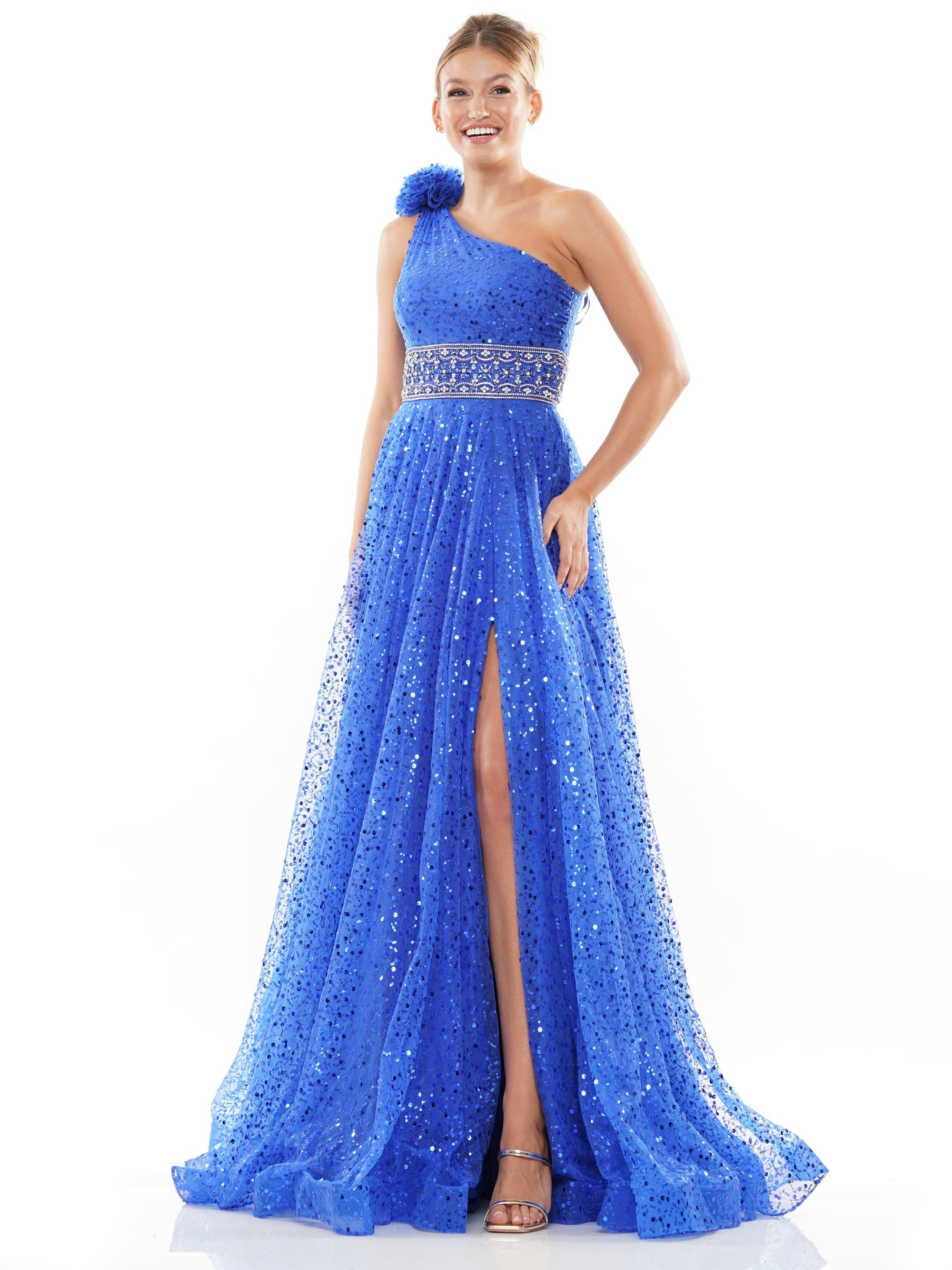 Prom Dresses Formal Long One Shoulder Prom Dress Royal