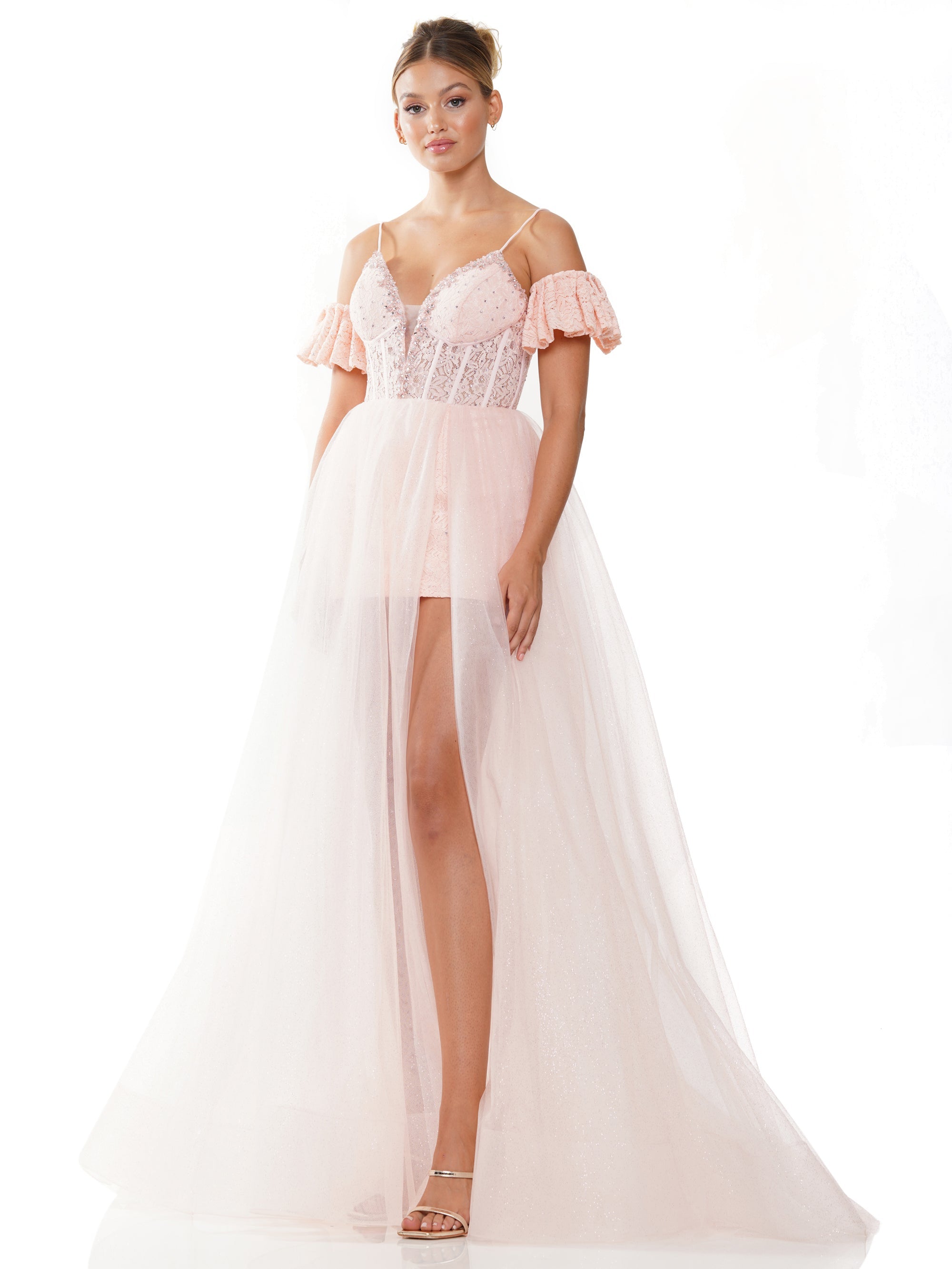 Prom Dresses Long Off Shoulder A Line Prom Dress Blush