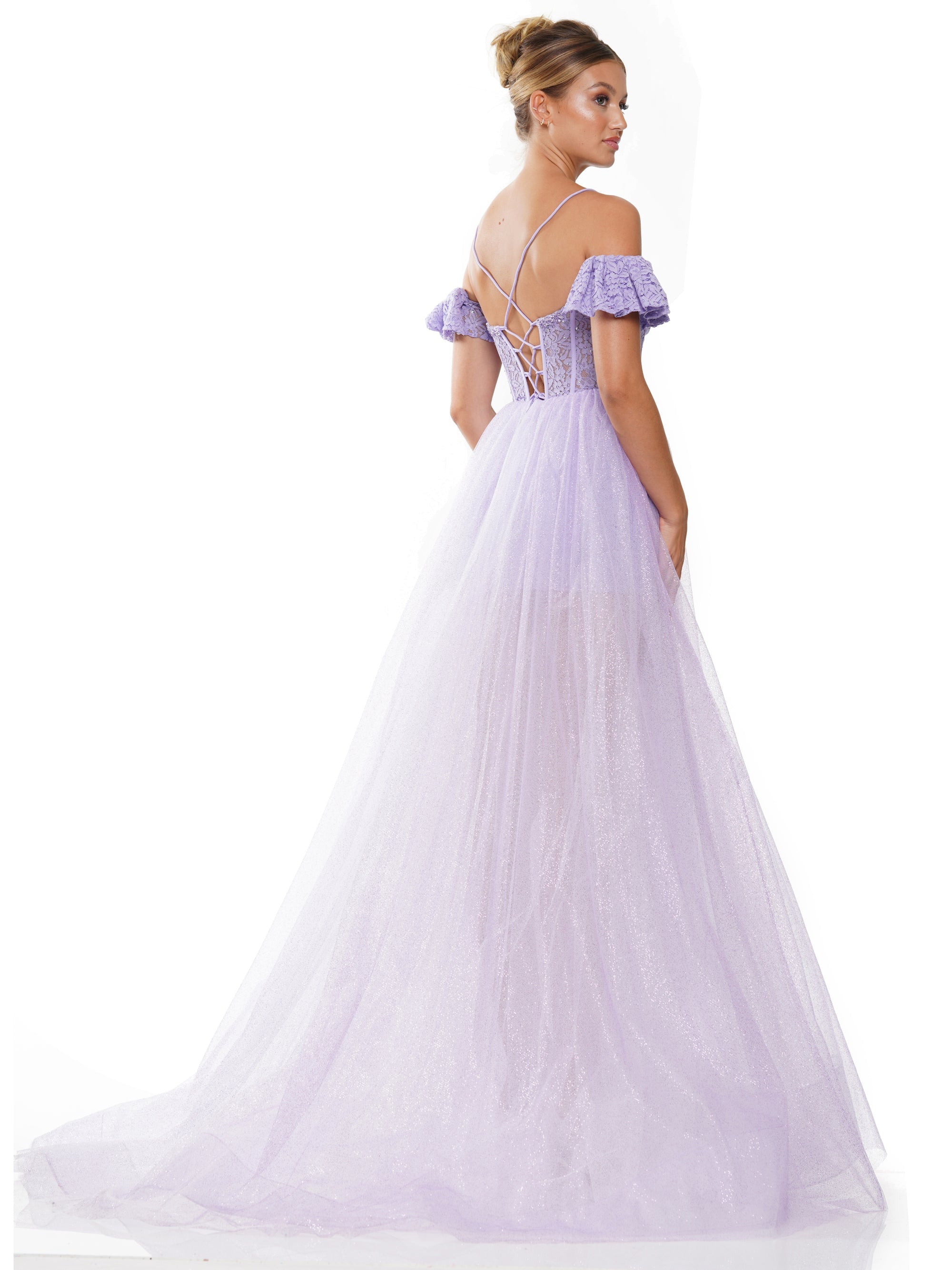Prom Dresses Long Off Shoulder A Line Prom Dress Lilac