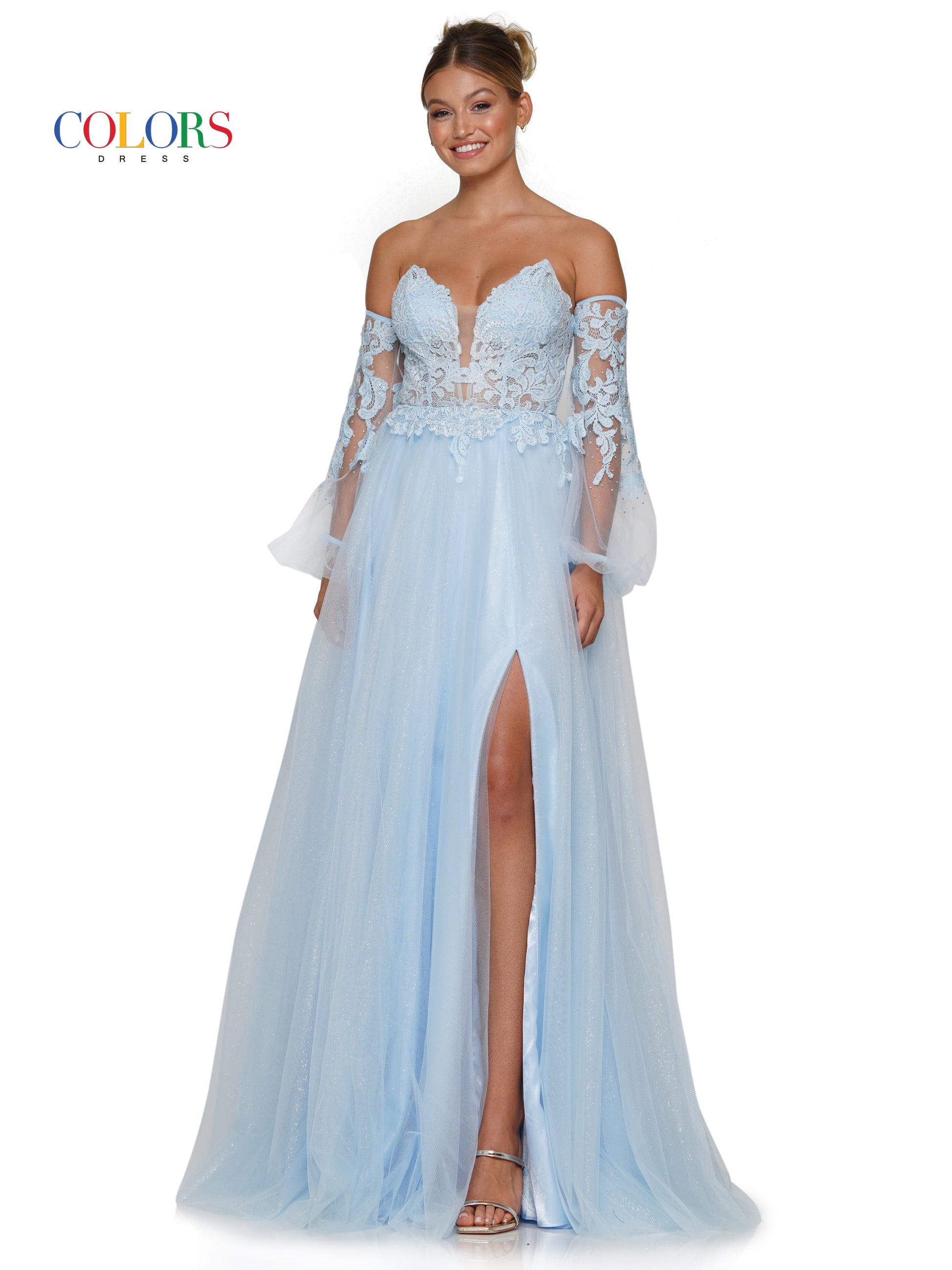 Colors 3237 Prom Long Formal A Line Prom Dress