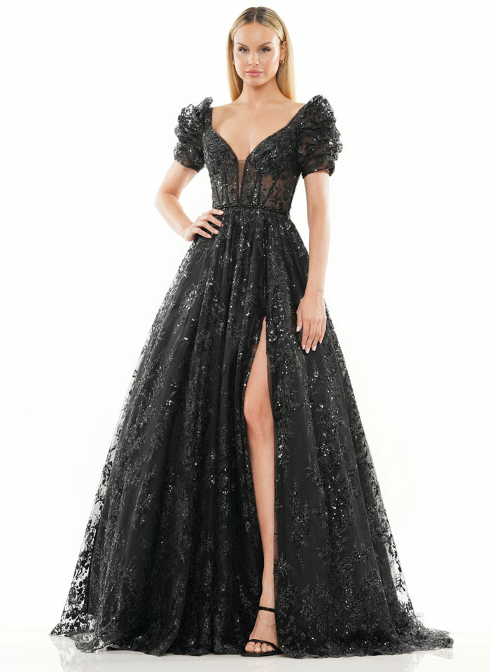 Prom Dresses Prom Long Formal Glitter Ball Gown Black