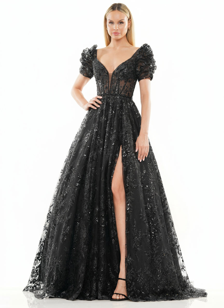 Prom Dresses Prom Long Formal Glitter Ball Gown Black