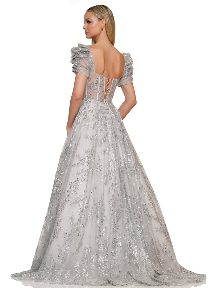 Prom Dresses Prom Long Formal Glitter Ball Gown Silver