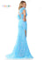 Prom Dresses Long One Shoulder Fitted Feather Prom Dress Turqoise