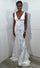 Formal Dresses Sleeveless Floral Sequin Sheer Sides Formal Dress Iridescent/White