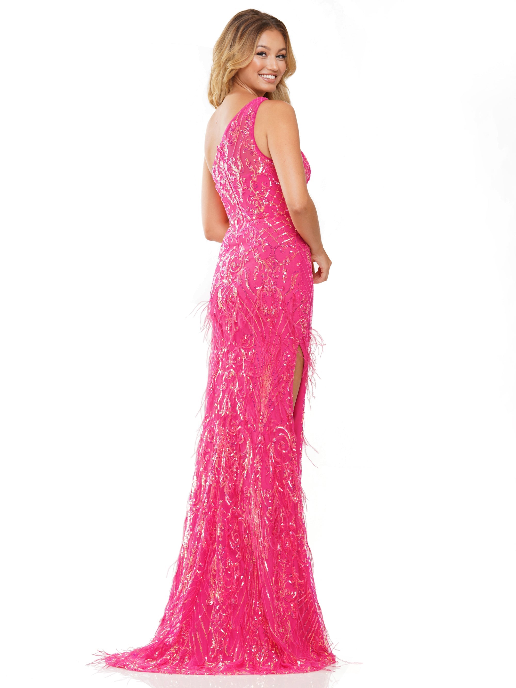 Prom Dresses Long Fitted One Shoulder Prom Dress Fuchsia