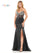 Prom Dresses Long Strapless Fitted Sequin Slit Prom Dress Black