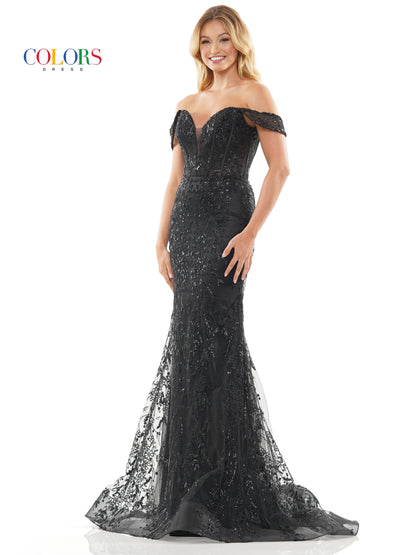 Prom Dresses Long Off Shoulder Glitter Mesh Prom Dress Black