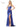 Prom Dresses Long Beaded Corset Bodice Front Slit Satin Prom Dress  Royal