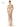 Prom Dresses Long Beaded Mesh Cross Back Sleeveless Prom Dress  Gold