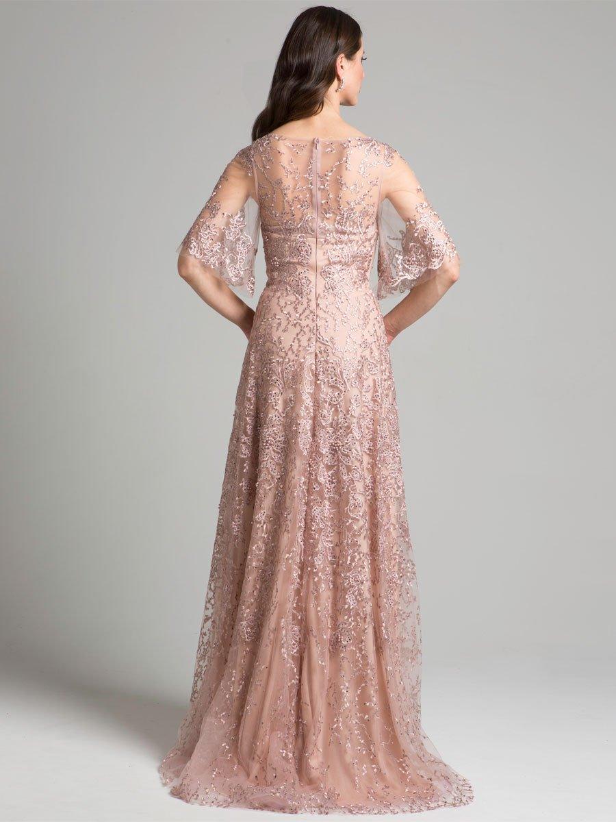 Lara Dresses 33277 Long Cap Sleeve Formal Dress