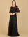 Formal Dresses Long Cap Sleeve Formal Dress Black