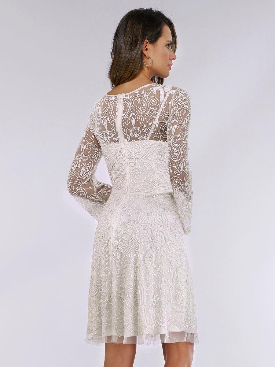 Lara Dresses 33414 Long Sleeve A-Line Cocktail Dress
