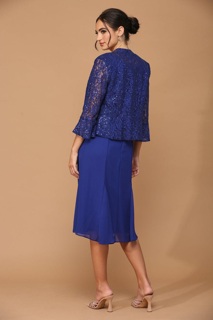 Short Mother of the Bride Two Piece Set Jacket Dress