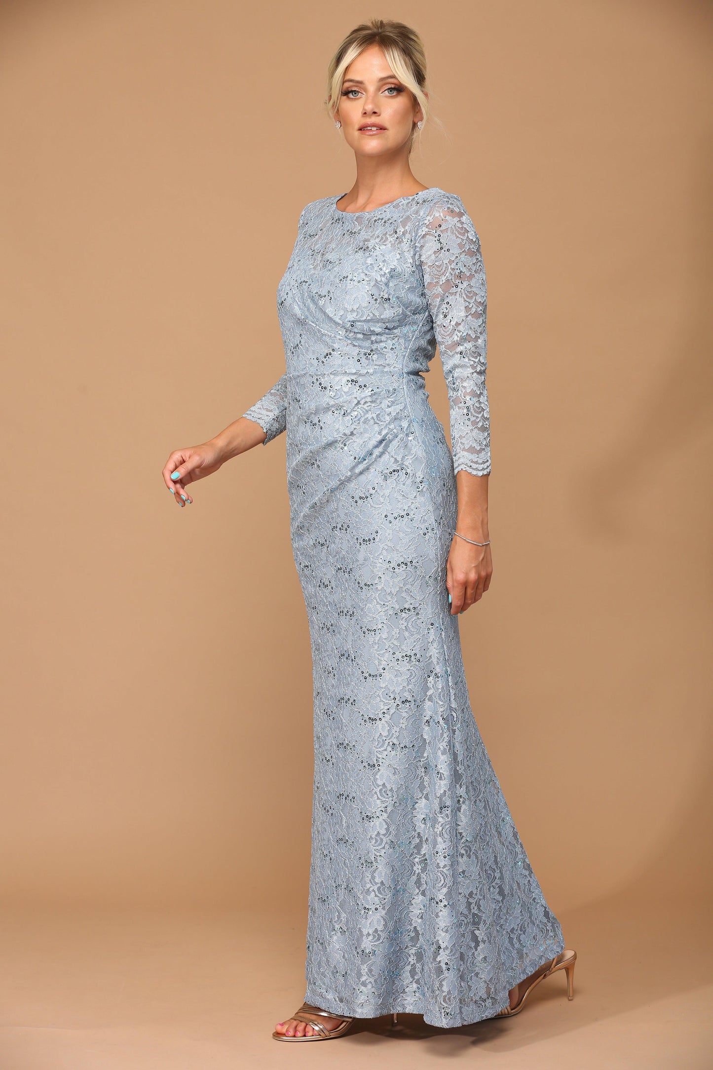Long Mother of the Bride Lace Formal Dress