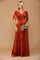Mother of the Bride Long Flutter Sleeve Velvet Gown