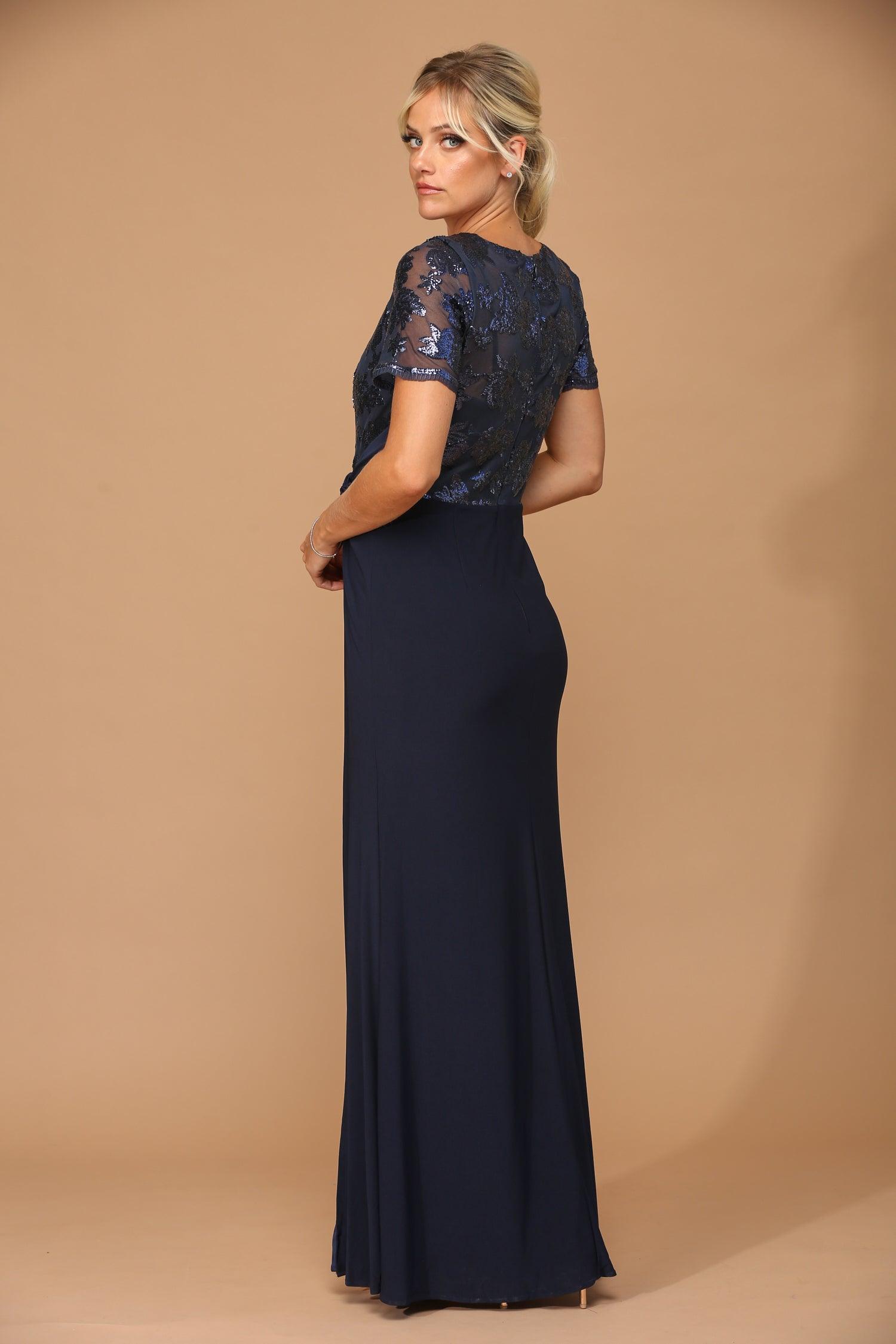 Plum Long Formal Mother of the Bride Evening Dress