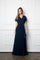 Long Formal Ruffle Sleeve Chiffon Evening Dress