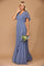 Long Formal Ruffle Sleeve Chiffon Evening Dress