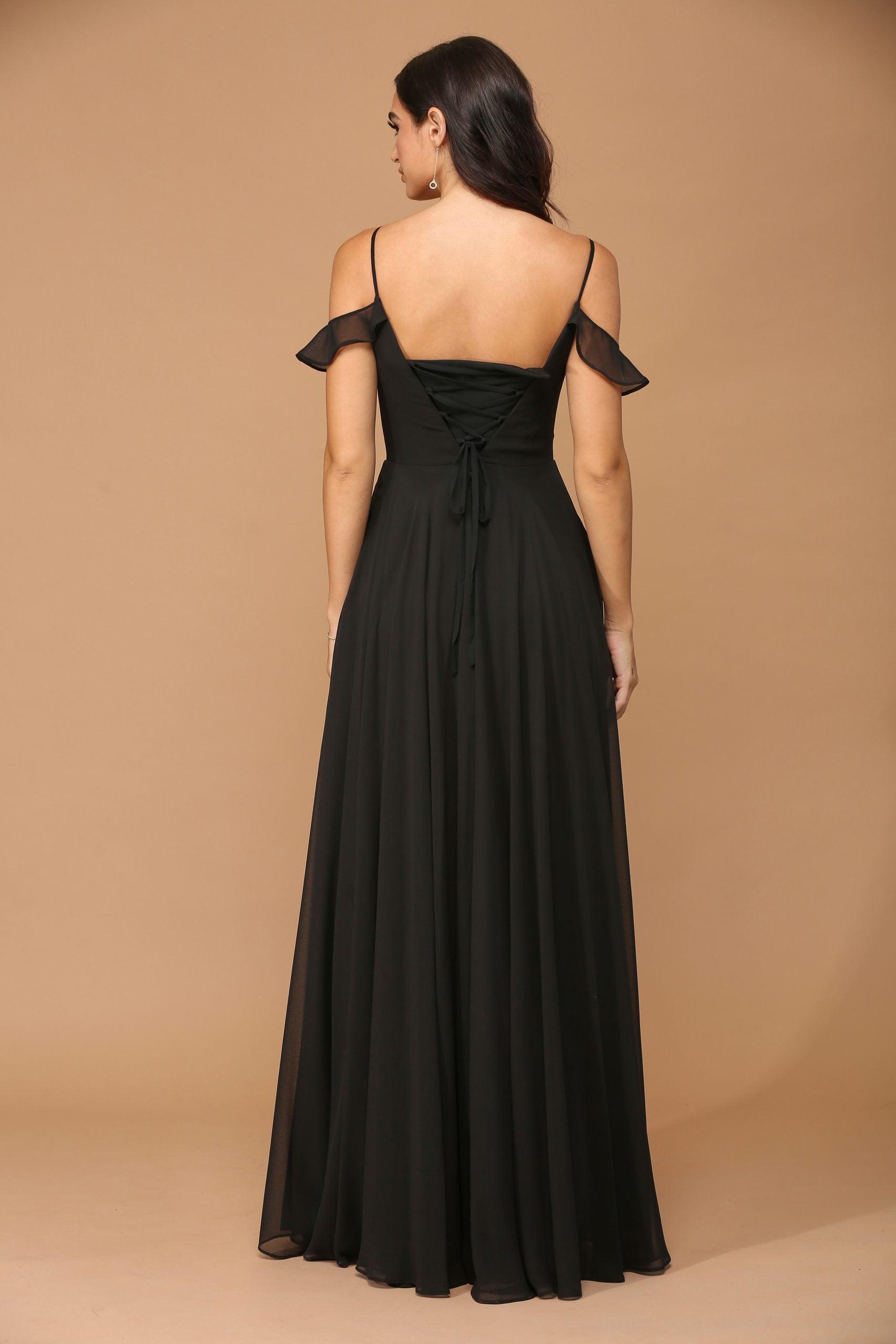 Long Off Shoulder Formal Chiffon Bridesmaids Dress Sale