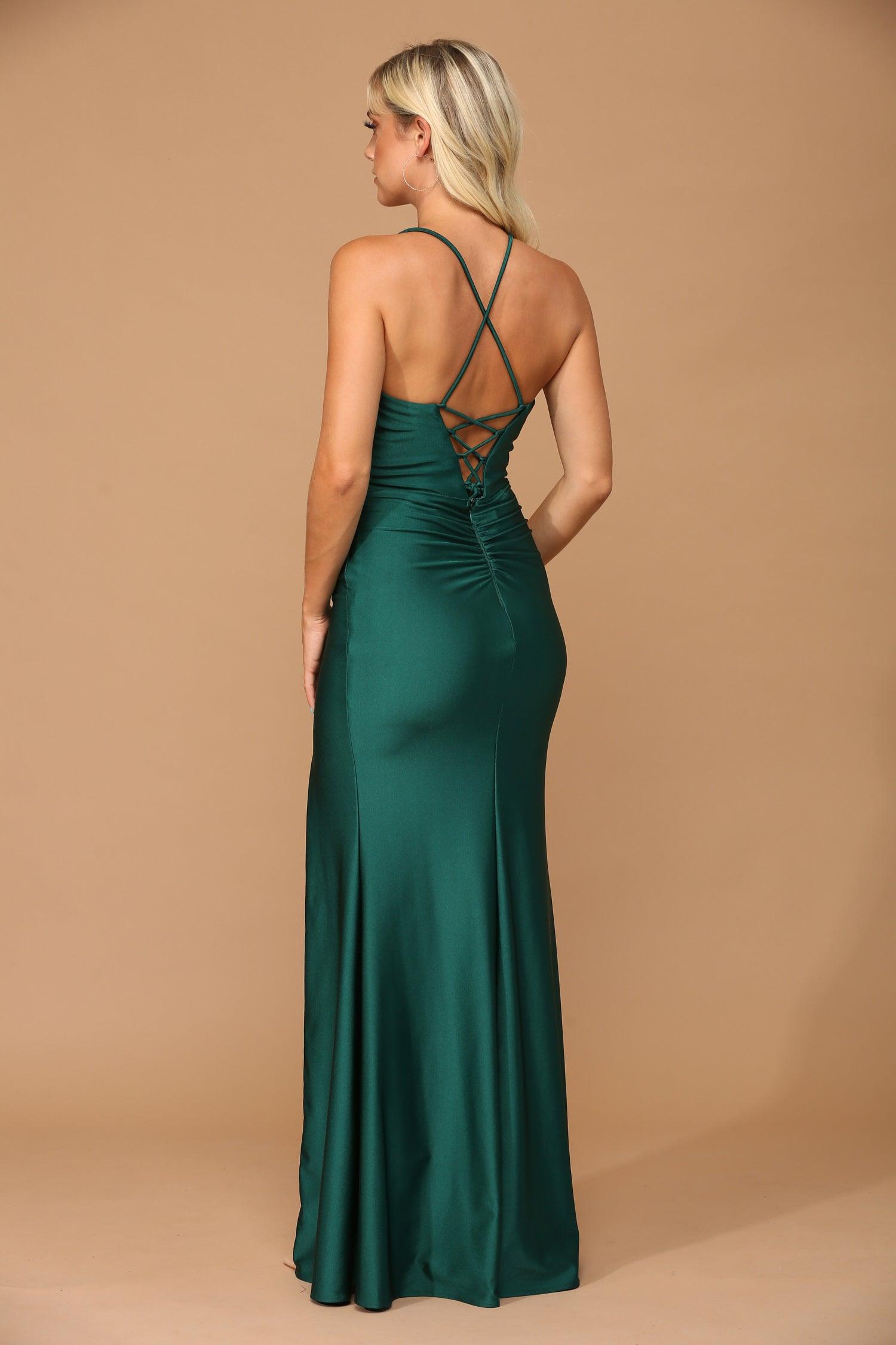 Long Bridesmaids Spaghetti Strap Formal Prom Gown
