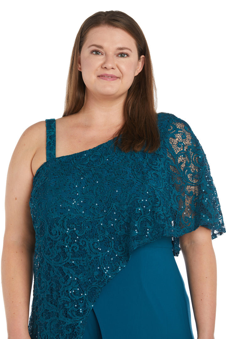 R&M Richards 3556W Long Plus Size Sequin Formal Jumpsuit