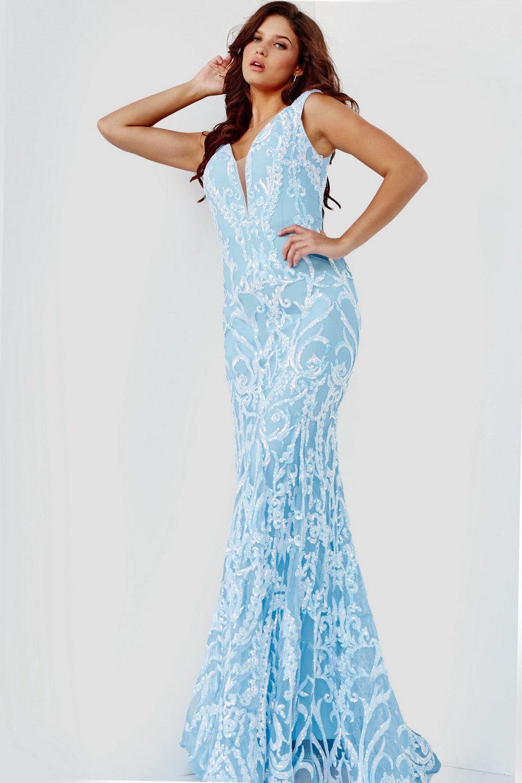 Jovani JVN63349 Long Fitted Sleeveless Evening Gown