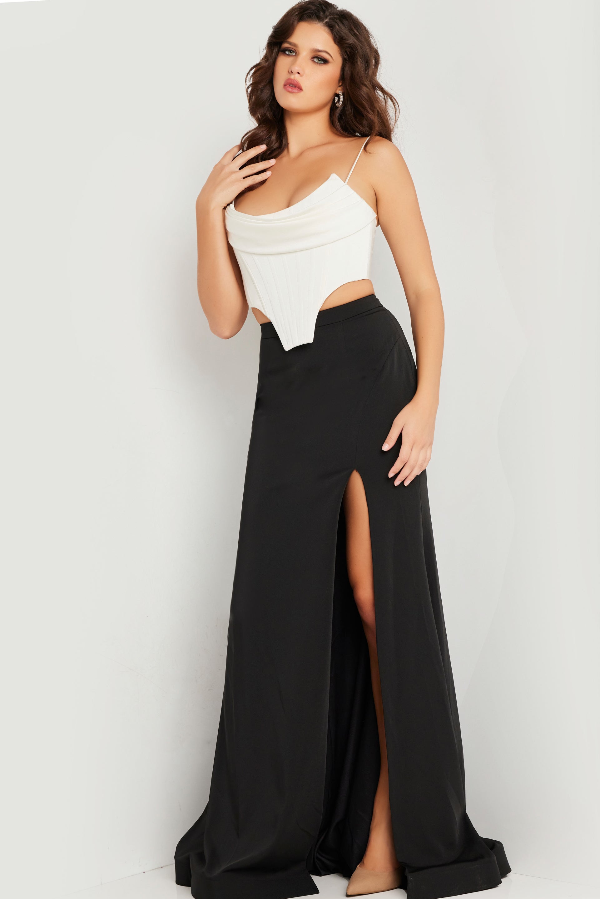 Jovani 37234 Long Formal Prom Two Piece Dress