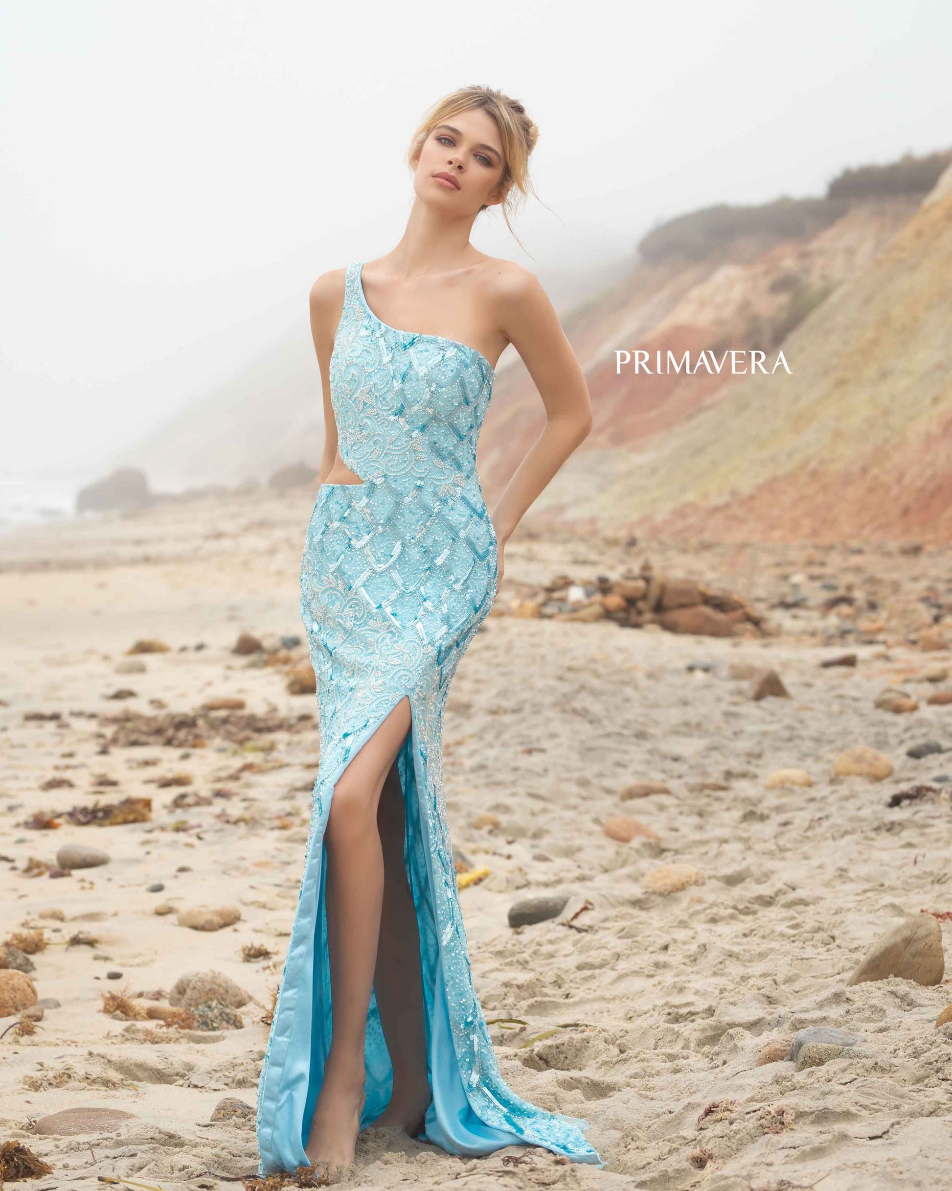 Primavera Couture 3729 Long Sequin Beaded Prom Formal Dress