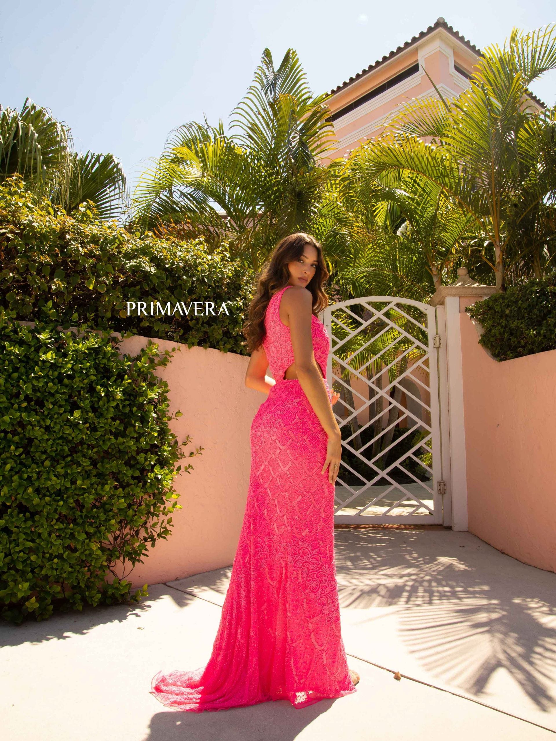 Primavera Couture 3729 Long Sequin Beaded Prom Formal Dress
