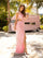 Prom Dresses Long Fitted Prom Sequin Fishscale Pattern Formal Dress Pink