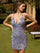 Cocktail Dresses Short Homecoming Beaded Cocktail Dress Neon Lilac
