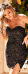 Cocktail Dresses Strapless Fitted Homecoming Dress BLACK