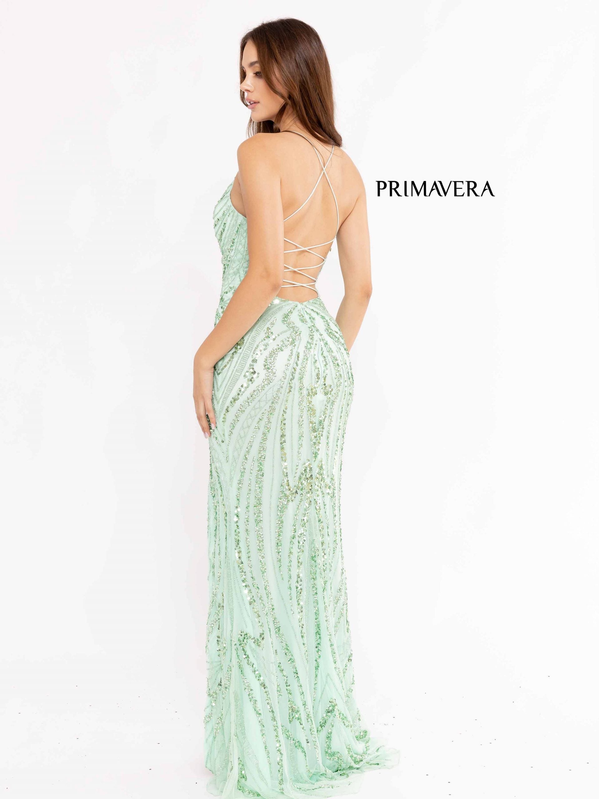 Primavera Couture 3958 Long Formal Prom Fitted Dress