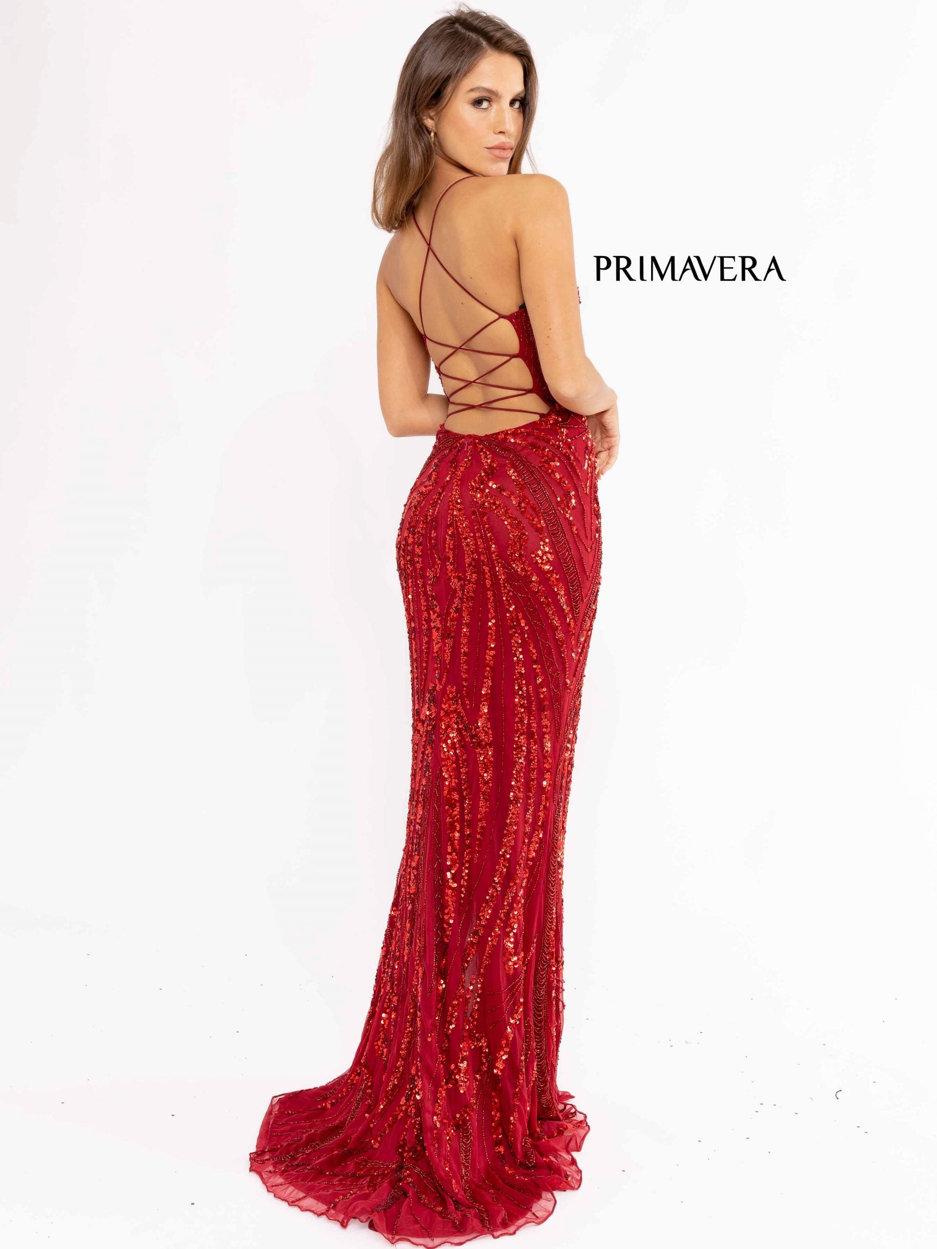Primavera Couture 3958 Long Formal Prom Fitted Dress