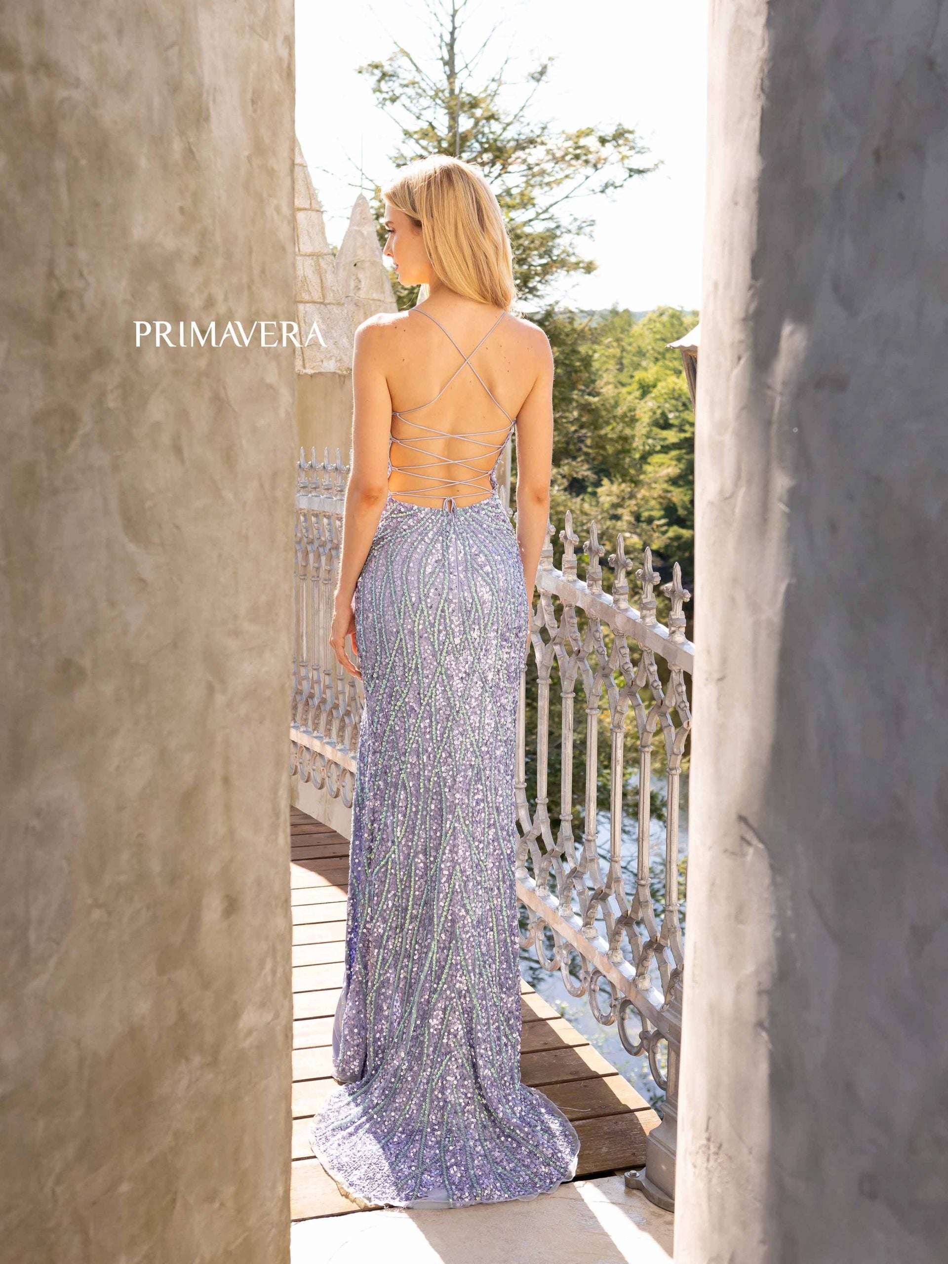 Primavera Couture 3959 Long Sequin Prom Fitted Formal Dress
