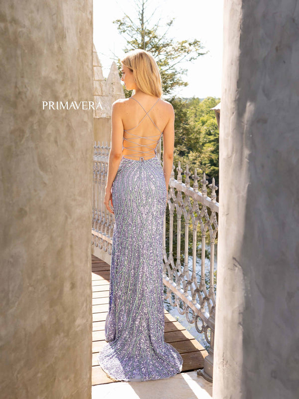 Prom Dresses Long Sequin Prom Fitted Formal Dress Lilac