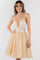 3D Floral Applique Short Homecoming Dress - The Dress Outlet